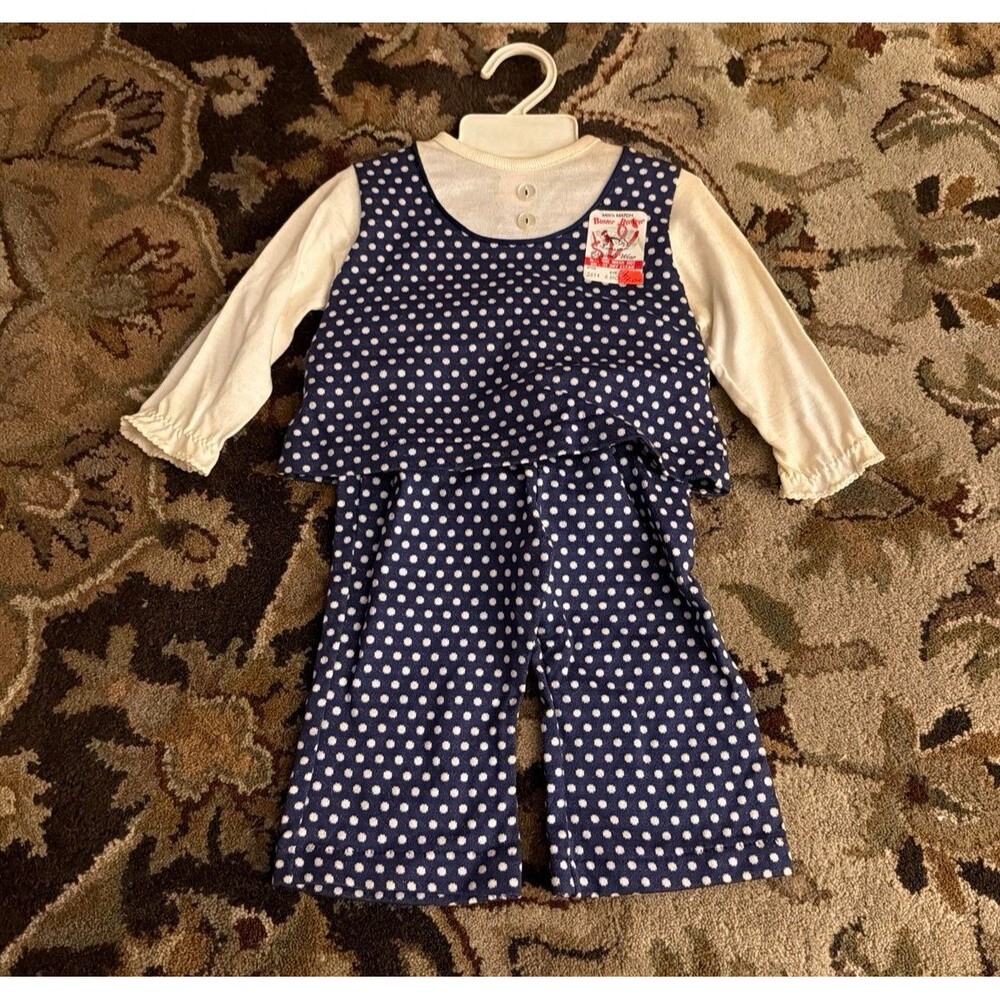 vintage buster brown 6-9 months polka dot flare bottoms nwt